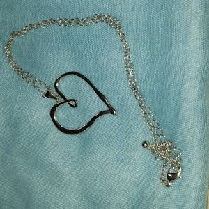 Heart silvertone with nice chain